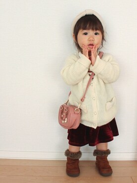 nozo◡̈♥︎♡さん（キッズ・80cm）の冬コーディネート