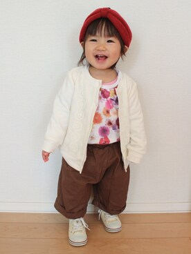 nozo◡̈♥︎♡さん(キッズ・80cm)の冬コーディネート