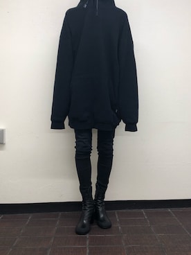 「RANDOM IDENTITIES（ランダムアイデンティティーズ）のアイテム（ブーツ）」を使った、僕ノ墓さん（メンズ・186cm）の秋コーディネート