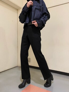 「RANDOM IDENTITIES（ランダムアイデンティティーズ）のアイテム（ブーツ）」を使った、僕ノ墓さん（メンズ・186cm）の冬コーディネート
