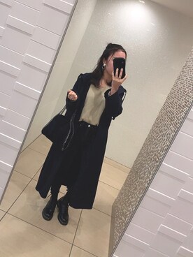 「スキニー」｜「アイテム（モッズコート）」を使った、rumuさん（レディース・157cm）の春コーディネート