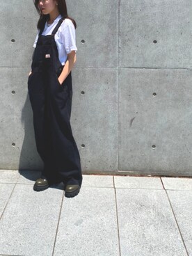 「ストリートファッション」｜「アイテム（オールインワン・サロペット）」を使った、rumuさん（レディース・157cm）の夏コーディネート