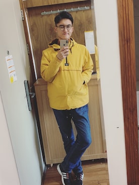 「PULL&BEAR（プルアンドベア）のアイテム（ダッフルコート）」を使った、poodar chuさん（メンズ・185cm）の冬コーディネート