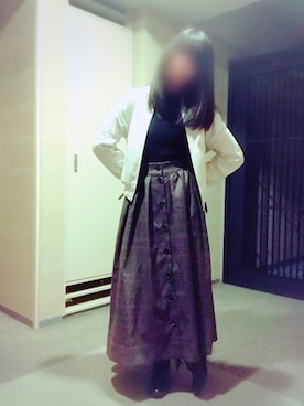 「刺繍」｜「アイテム（ブーティ）」を使った、ansayaさん（レディース・154cm）の秋コーディネート