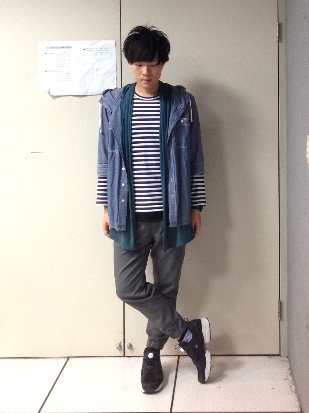 「COMME des GARCONSのアイテム（Tシャツ/カットソー、その他）」を使った、idaさん（メンズ・176cm）の春コーディネートの1枚目の写真