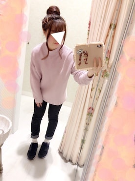 「OXYGEN（オキシゲン）のアイテム（パンツ）」を使った、kMさん（レディース・154cm）の春コーディネート