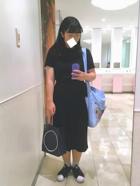 「LOWRYS FARM（ローリーズファーム）のリップルタイトミディスカート　721858（スカート）」を使った、ringさん（レディース・150cm）の夏コーディネート