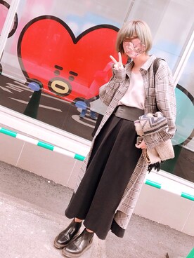 「BTS」｜「アイテム（ワンピース/ドレス）」を使った、Mio®︎さん（レディース・170cm）の春コーディネート