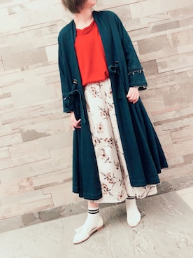 「WAVEN（ウォーヴン）のアイテム」を使った、Mio®︎さん（レディース・170cm）の春コーディネート