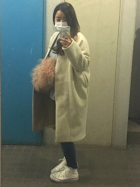「STYLE DELI（スタイルデリ）のアイテム（その他アウター）」を使った、ponさん（レディース・154cm）の春コーディネート