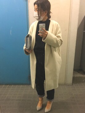 「STYLE DELI（スタイルデリ）のアイテム（その他アウター）」を使った、ponさん（レディース・154cm）の春コーディネート
