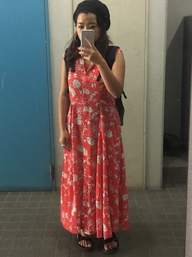 「coca（coca）（コカ）のアイテム（ハンチング/ベレー帽）」を使った、ponさん（レディース・154cm）の夏コーディネート
