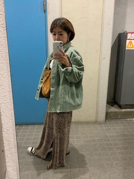 「Enasoluna（エナソルーナ）のアイテム（ピアス（両耳用））」を使った、ponさん（レディース・154cm）の春コーディネート