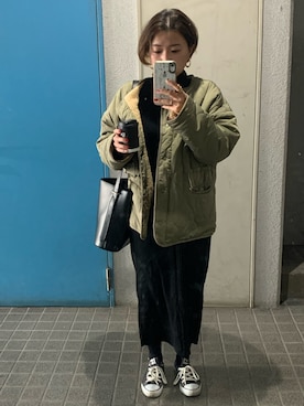 「UNIQLO（ユニクロ）のエクストラファインメリノリブタートルネックセーター（長袖）（ニット/セーター）」を使った、ponさん（レディース・154cm）の春コーディネート