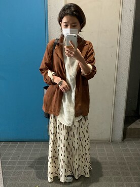 「FRAY I.D（フレイアイディー）のアイテム（アクセサリー）」を使った、ponさん（レディース・154cm）の春コーディネート