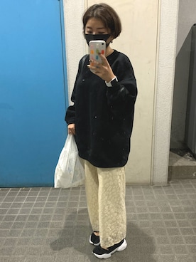 「kaene（カエン）のアイテム」を使った、ponさん（レディース・154cm）の秋コーディネート