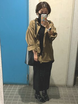 「STYLE DELI（スタイルデリ）のアイテム（トップス）」を使った、ponさん（レディース・154cm）の秋コーディネート