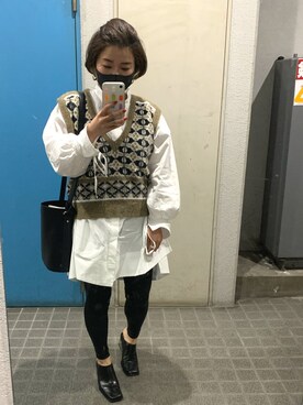 「ANAP（アナップ）のアイテム（レギンス/スパッツ）」を使った、ponさん（レディース・154cm）の秋コーディネート
