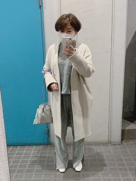 「STYLE DELI（スタイルデリ）のアイテム（その他アウター）」を使った、ponさん（レディース・154cm）の冬コーディネート