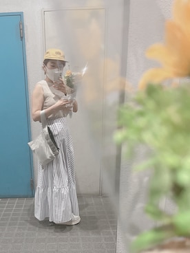 「キャップ女子」｜ponさん（レディース・154cm）の夏コーディネート