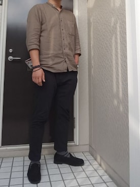 「Adam et Rope A・E・R（アダムエロペ）のアイテム（トップス）」を使った、Diceさん（メンズ・172cm）の秋コーディネート