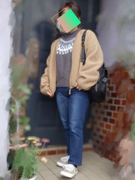 「Edit Sheen（エディットシーン）のアイテム（バックパック/リュック）」を使った、ccochicoさん（レディース・148cm）の冬コーディネート