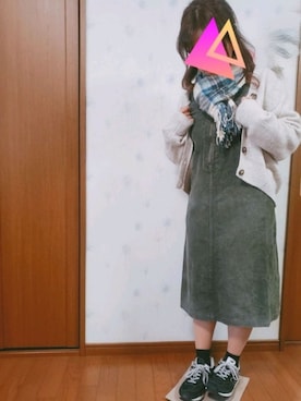 「OLIVE des OLIVE（オリーブデオリーブ）のアイテム（オールインワン・サロペット）」を使った、ccochicoさん（レディース・148cm）の冬コーディネート