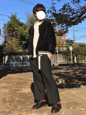 「JOURNAL STANDARD relume（ジャーナルスタンダード　レリューム）のアイテム（ブルゾン）」を使った、すけまるさん（メンズ・166cm）の秋コーディネート