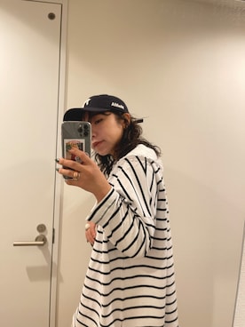 「襟付きトップス」｜「アイテム（キャップ）」を使った、castle99ssさん（レディース・163cm）の春コーディネート