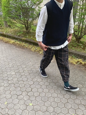 七輪さん（メンズ・170cm）の春コーディネート