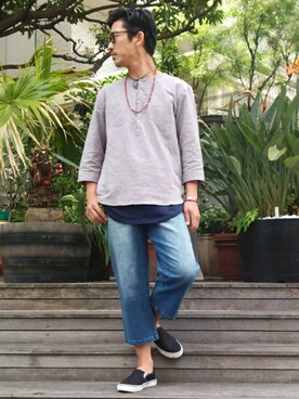 Vans ヴァンズ スリッポンスニーカーを使ったメンズ人気ファッションコーディネート Wear