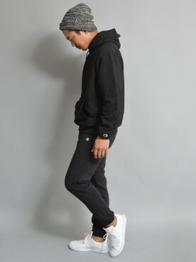 Champion チャンピオン ジョガーパンツ フリース パンツを使ったメンズ人気ファッションコーディネート Wear