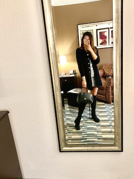 「ALDO（アルド）のアイテム（ブーツ）」を使った、Carrie Dominique さん（レディース・168cm）の春コーディネート