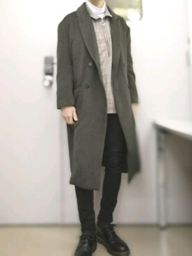 「EMMA CLOTHES（エマクローズ）のアイテム（その他アウター）」を使った、mahiroさん（メンズ・171cm）の冬コーディネート