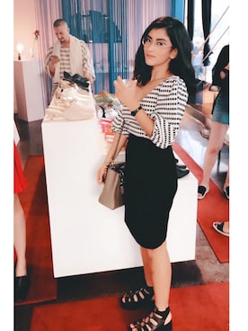 「pattern」｜「アイテム（ショルダーバッグ）」を使った、Celeny Benitezさん（レディース・153cm）の夏コーディネート