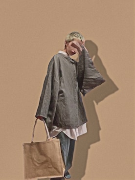 「和装」｜「アイテム（シャツワンピース）」を使った、理翔 / rishangさん（レディース・154cm）の秋コーディネート