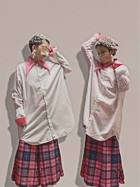 「ファー」｜「アイテム（シャツワンピース）」を使った、理翔 / rishangさん（レディース・154cm）の冬コーディネート