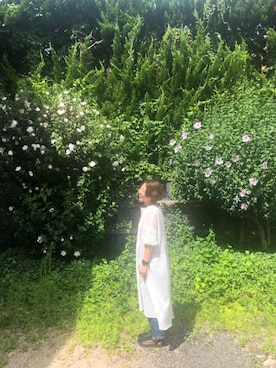 「NANO universe（ナノユニバース）のアイテム（アナログ腕時計）」を使った、mofaco.さん（レディース・166cm）の夏コーディネート