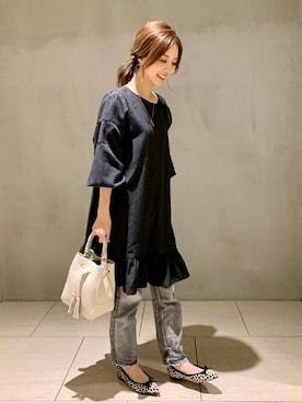 「MILOS（ミロス）のアイテム」を使った、MAYUさん（レディース・154cm）の秋コーディネート