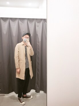 「NET（ネット）のアイテム（帽子）」を使った、BirKin .Cさん（メンズ・174cm）の秋コーディネート