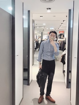 「NET（ネット）のアイテム（スラックス）」を使った、BirKin .Cさん（メンズ・174cm）の夏コーディネート