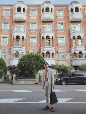 「NET（ネット）のアイテム（フォーマルスーツ/小物）」を使った、BirKin .Cさん（メンズ・174cm）の秋コーディネート