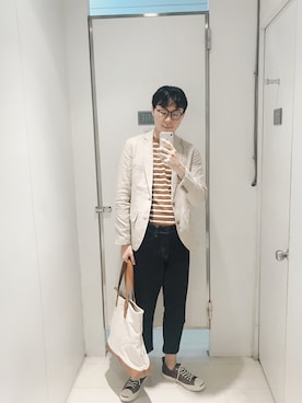 「NET（ネット）のアイテム（ジャケット/アウター）」を使った、BirKin .Cさん（メンズ・174cm）の秋コーディネート