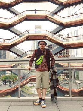「NET（ネット）のアイテム（帽子）」を使った、BirKin .Cさん（メンズ・174cm）の秋コーディネート