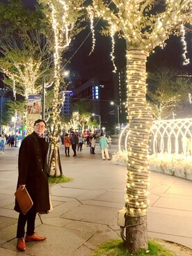 「no brand（ノーブランド）のアイテム（ダッフルコート）」を使った、BirKin .Cさん（メンズ・174cm）の冬コーディネート