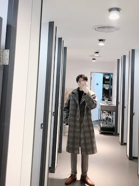 「niko and...（ニコアンド）のアイテム（ダッフルコート）」を使った、BirKin .Cさん（メンズ・174cm）の冬コーディネート
