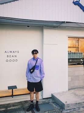 「NET（ネット）のアイテム（スラックス）」を使った、BirKin .Cさん（メンズ・174cm）の春コーディネート