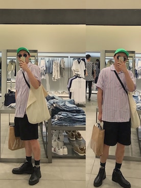 「PULL&BEAR（プルアンドベア）のアイテム（帽子）」を使った、BirKin .Cさん（メンズ・174cm）の春コーディネート
