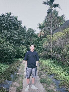 「8seconds（エイトセカンズ）のアイテム（トップス）」を使った、BirKin .Cさん（メンズ・174cm）の夏コーディネート