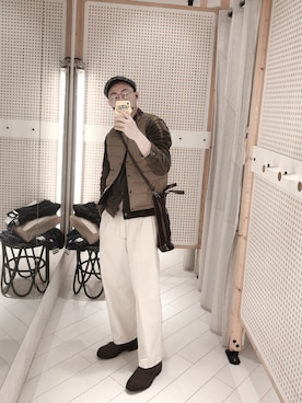 「NET（ネット）のアイテム（帽子）」を使った、BirKin .Cさん（メンズ・174cm）の冬コーディネート